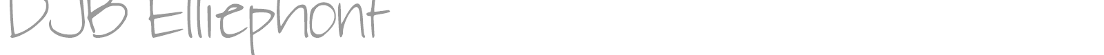 DJB Elliephont font preview